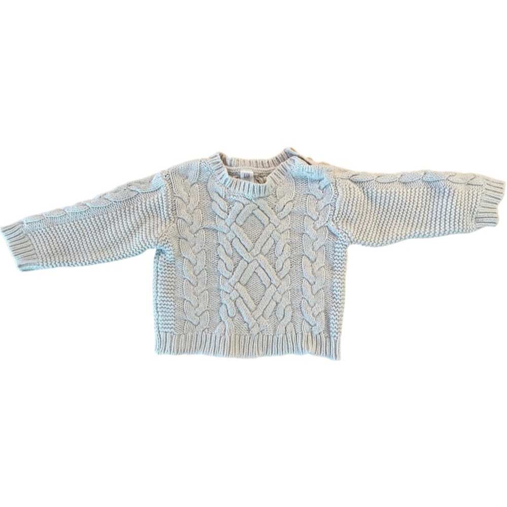 Gap 12 month cream cable knit sweater